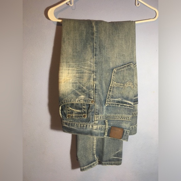 Flypaper Bootcut Jeans Mens Size 32x32 Lightly Distressed & Whiskered - Picture 11 of 16